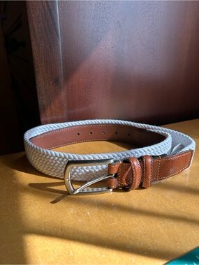 Torino Leather Company Stretch Nylon and leather Belt